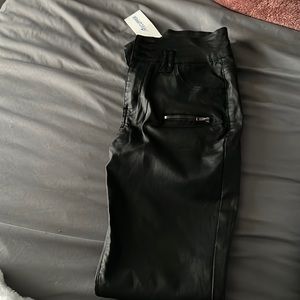 Leather pants, jeans